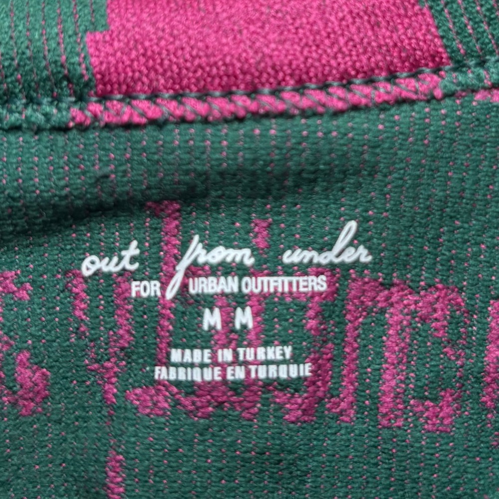 Urban Outfitters NWT Out From Under Graphic Pink Teal Cut Out Mini Dress Medium - Picture 8 of 12